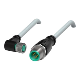 Pepperl+Fuchs Câble de connexion V3-WM-1M-PUR-V11-G gris 3 pôles