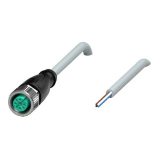 Pepperl+Fuchs Kabeldose M12 gerade 4-polig 2m PVC grau