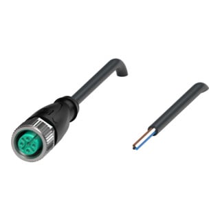 Pepperl+Fuchs Kabeldose V1-G-BK5M-PUR-U schwarz 4-polig gerade M12 A-kodiert