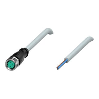 Pepperl+Fuchs Kabeldose V3-GM-10M-PUR grau 3-polig M8 gerade A-kodiert