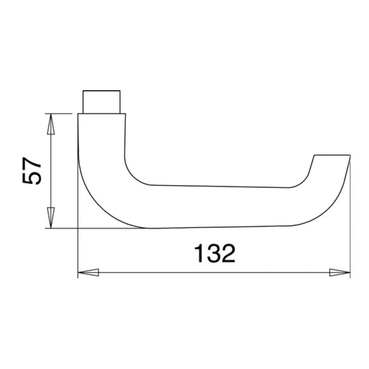Perçage de levier de porte partie 104 Z Alu.F1 8mm DIN L/R