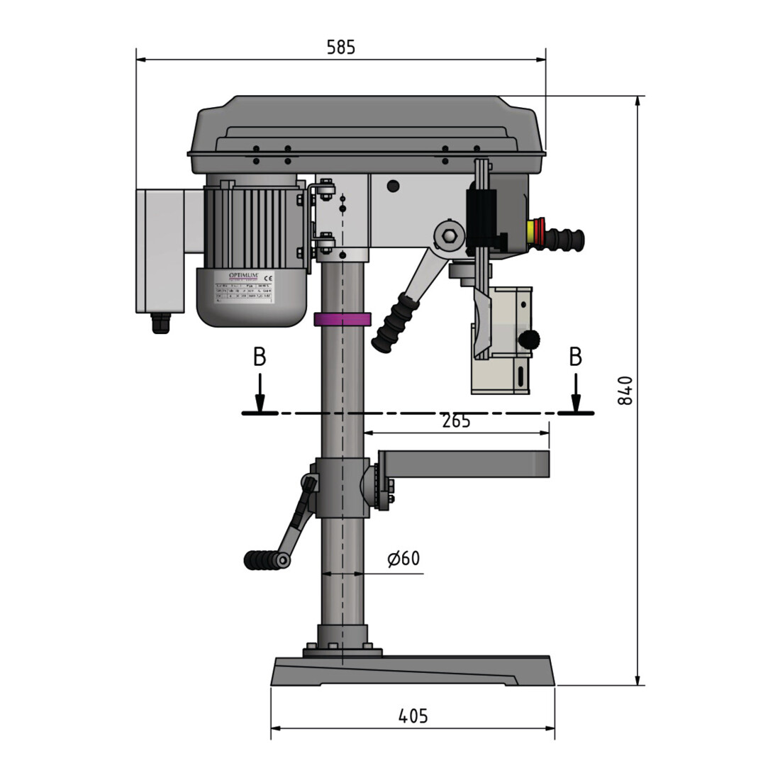 Perceuse à colonne Stürmer D 17 Pro 16 mm MK2 680-2700