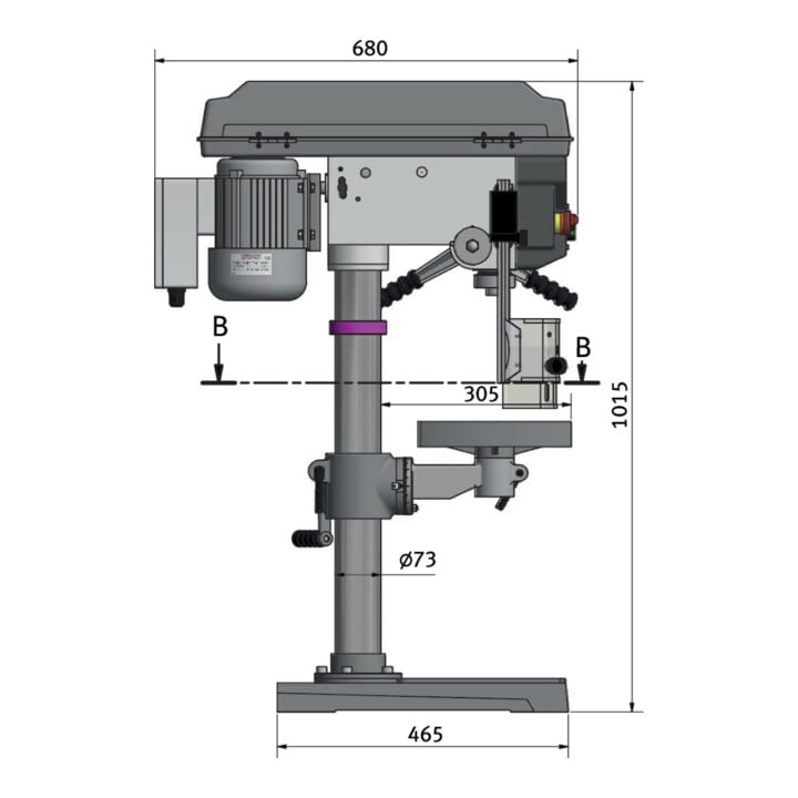 Perceuse à colonne Stürmer D 23 Pro 230V 25 mm MK2