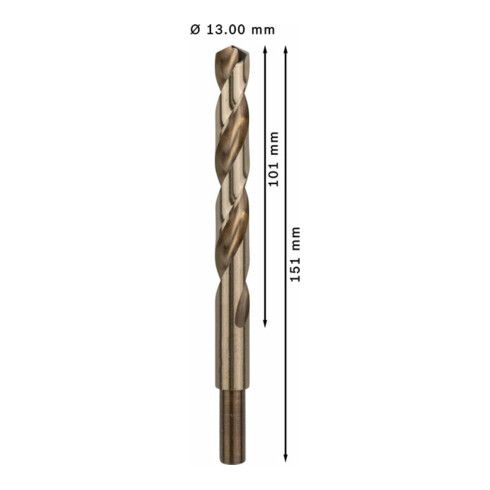 Perceuse à métaux Bosch HSS-Co, DIN 338, 13 x 101 x 151 mm