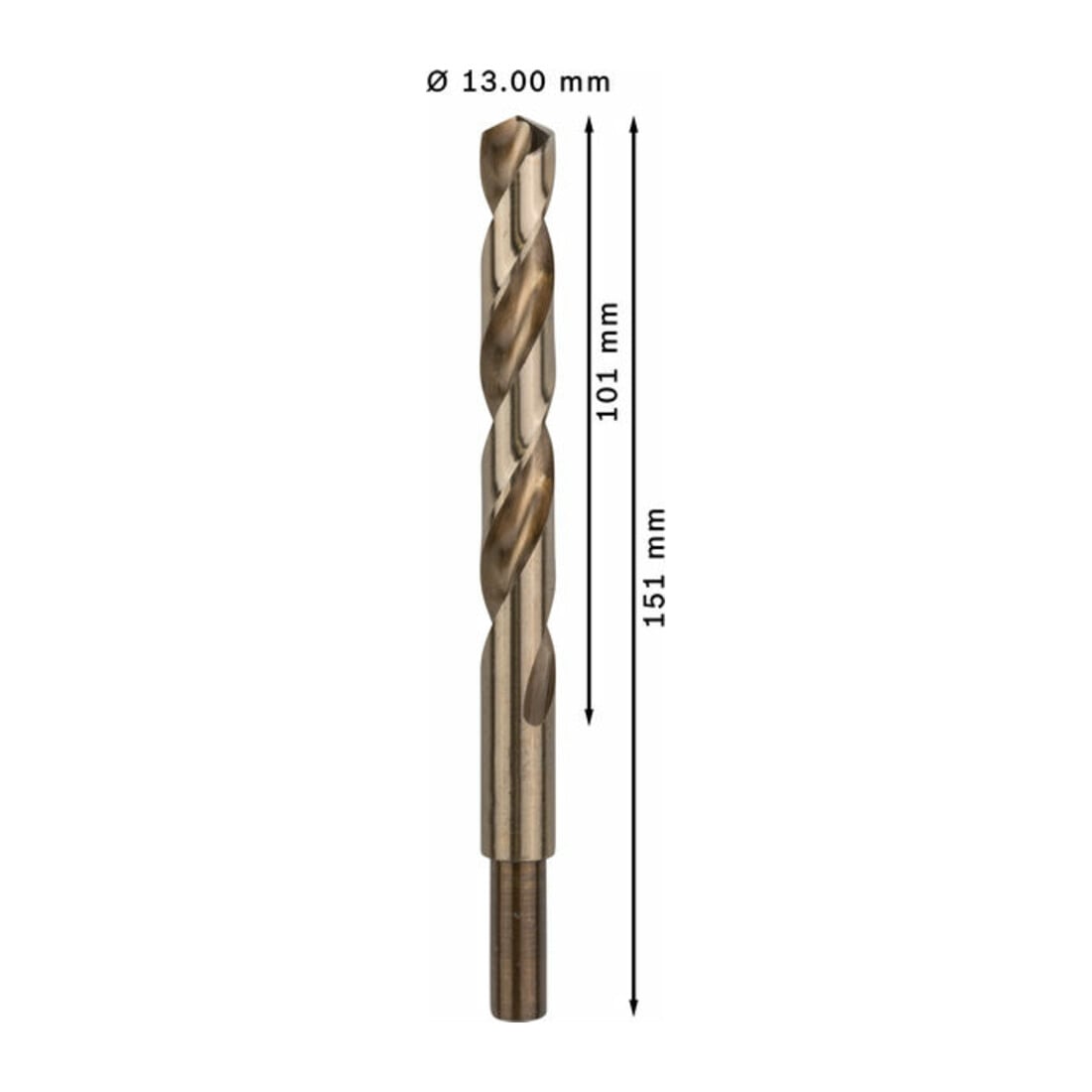 Perceuse à métaux Bosch HSS-Co, DIN 338, 13 x 101 x 151 mm
