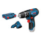 Perceuse à percussion Bosch alimentée par batterie GSB 12V-15 Solo Version L-BOXX-2