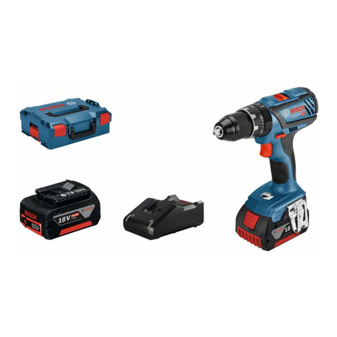Perceuse à percussion Bosch GSB 18V-28, 2 batteries rechargeables GBA 18V, charge rapide. GAL 18V-40