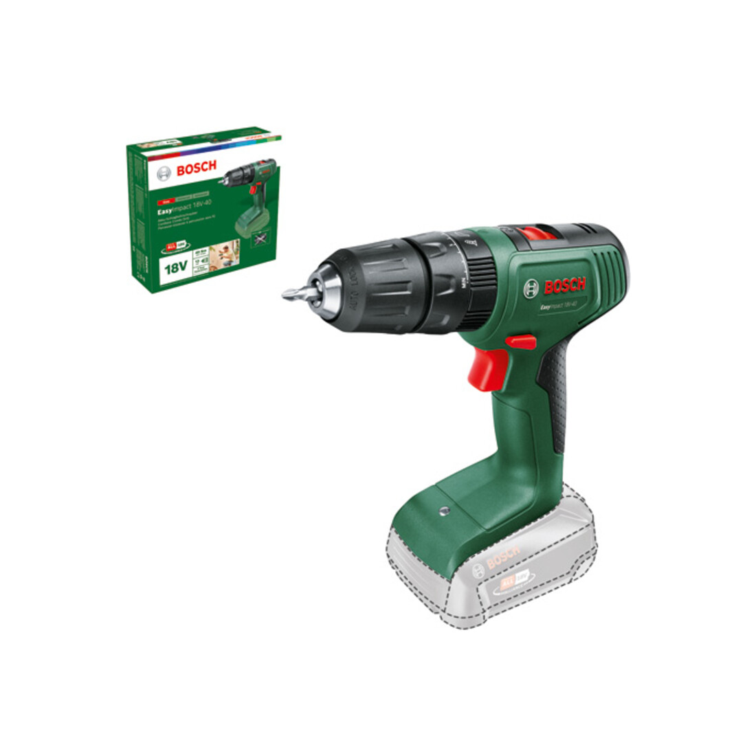 Perceuse à percussion sans fil Bosch EasyImpact 18V-40