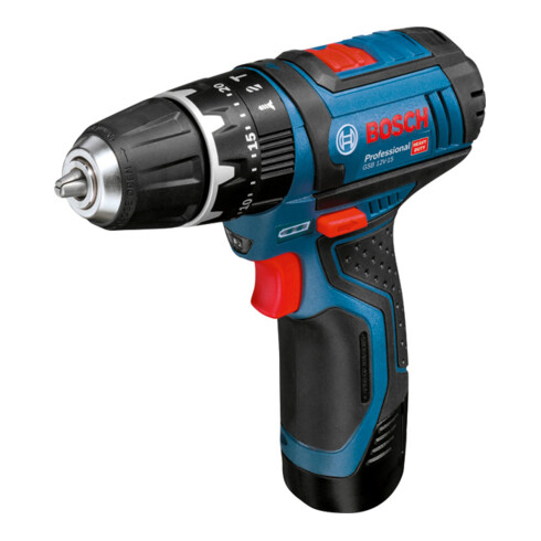 Perceuse à percussion sans fil Bosch GSB 12V-15 avec 1 x 4,0 Ah 1 x 2,0 Ah batterie Li-Ion