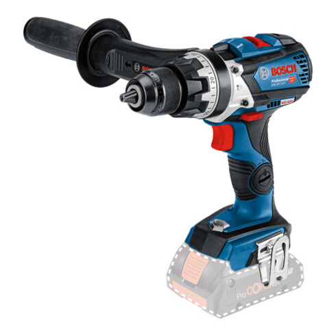 Perceuse à percussion sans fil Bosch GSB 18V-110 C, version Solo avec poignée supplémentaire