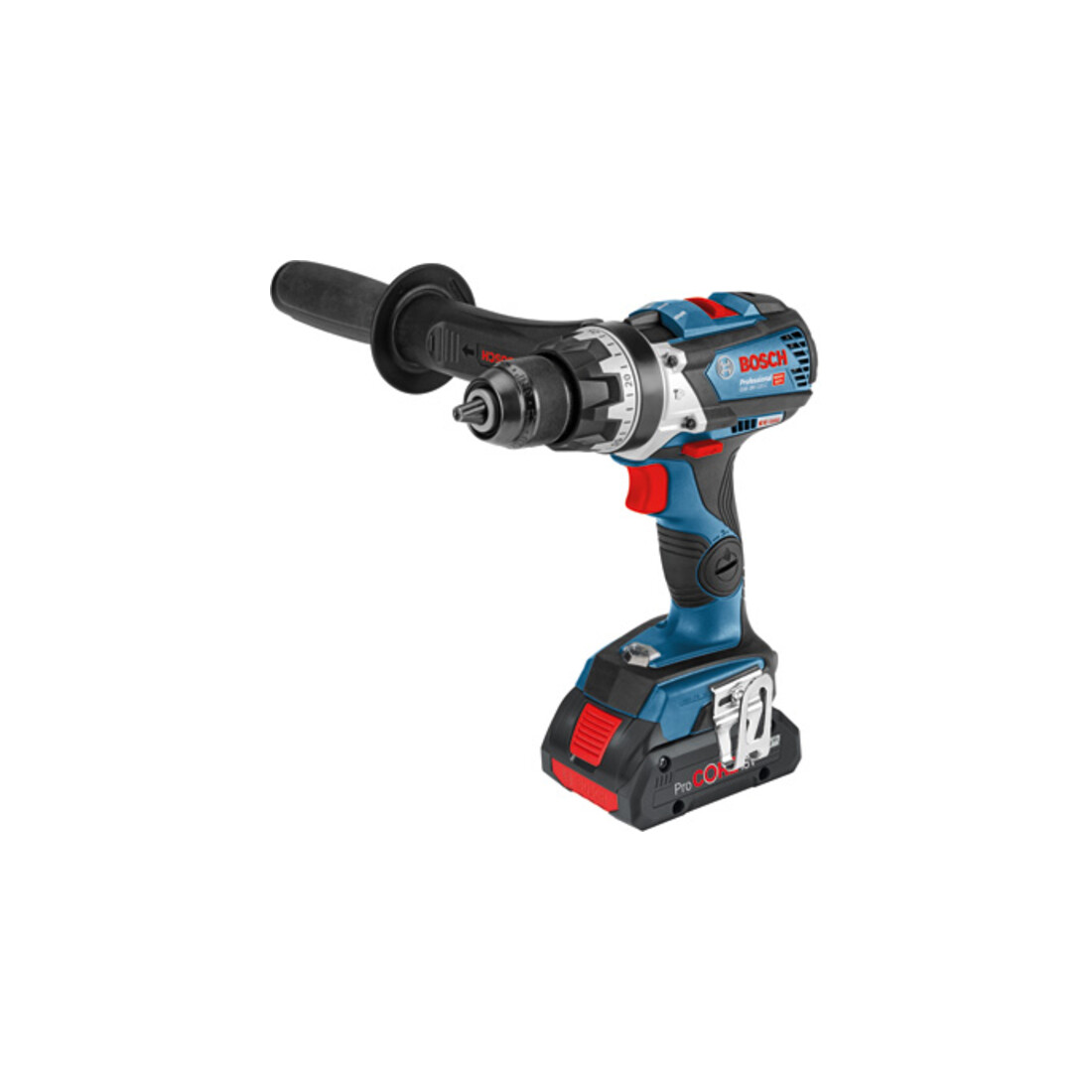 Perceuse à percussion sans fil Bosch GSB 18V-110 C, version Solo avec poignée supplémentaire