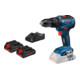 Perceuse à percussion sans fil Bosch GSB 18V-55, 2 ProCORE18V sans fil, chargeur rapide GAL 18V-40-4