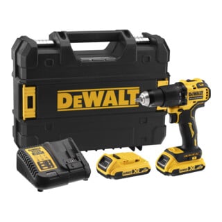 Perceuse à percussion sans fil DEWALT DCD709D2T-QW, 18 V, 2 Ah