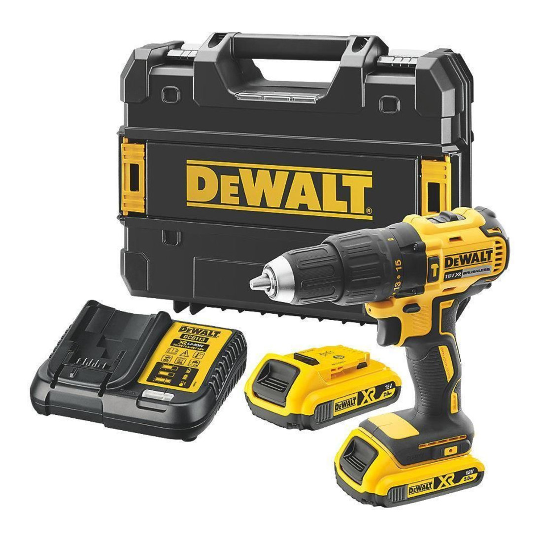 Perceuse à percussion sans fil DEWALT DCD778D2T-QW sans balais 18V / 2 Ah