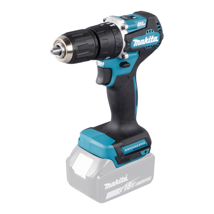 Set Makita Perceuse-visseuse à percussion sans fil LXT DHP487Z + Batterie BL1850B Li 18,0V 5.0Ah