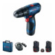 Perceuse à percussion sur batterie Bosch GSB 120-LI avec batterie Li-Ion 2 x 2,0 Ah, chargeur et mallette de transport-1