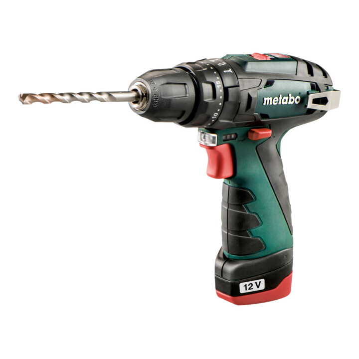Perceuse à percussion sur batterie Metabo PowerMaxx SB Mallette plastique Basic ; 10,8V 2x2Ah Li-Ion + LC 40