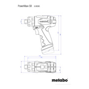 Perceuse à percussion sur batterie Metabo PowerMaxx SB Mallette plastique Basic ; 10,8V 2x2Ah Li-Ion + LC 40-4