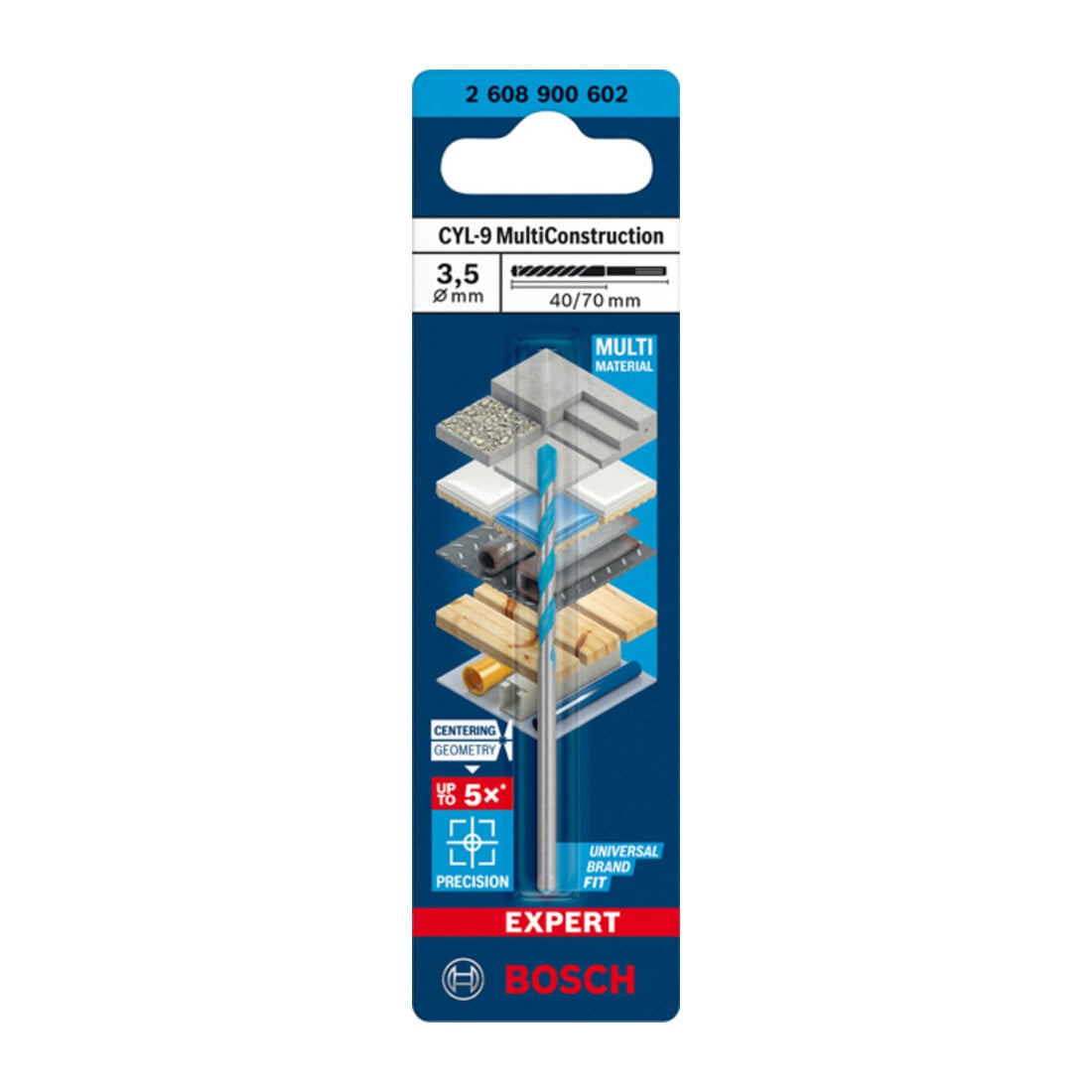 Perceuse Bosch Expert MultiConstruction CYL-9, 3,5 x 40 x 70 mm