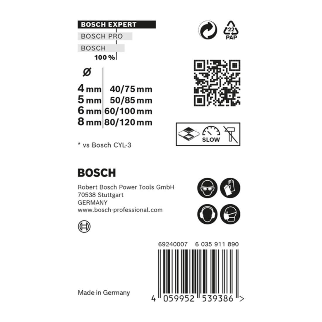 Perceuse Bosch Expert MultiConstruction CYL-9, 4/5/6/8 mm