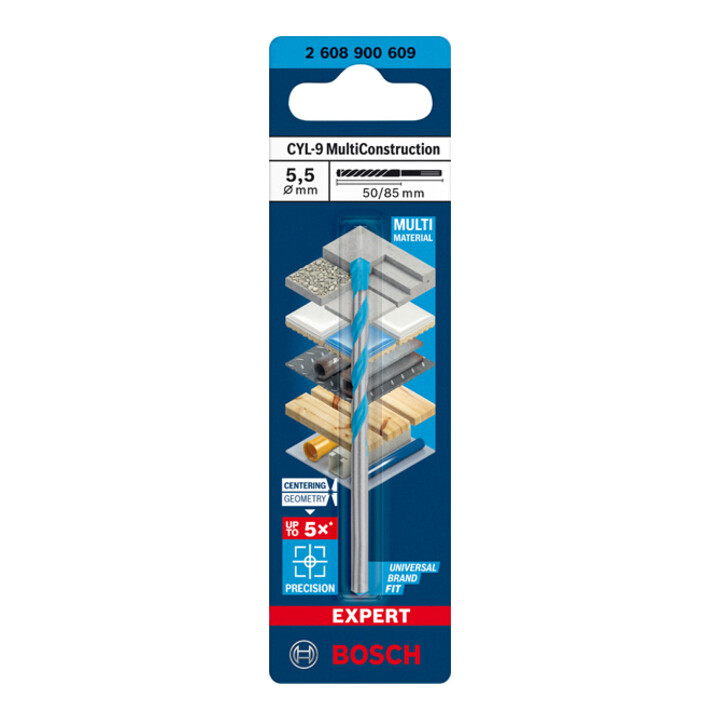Perceuse Bosch Expert MultiConstruction CYL-9, 5,5 x 50 x 85 mm
