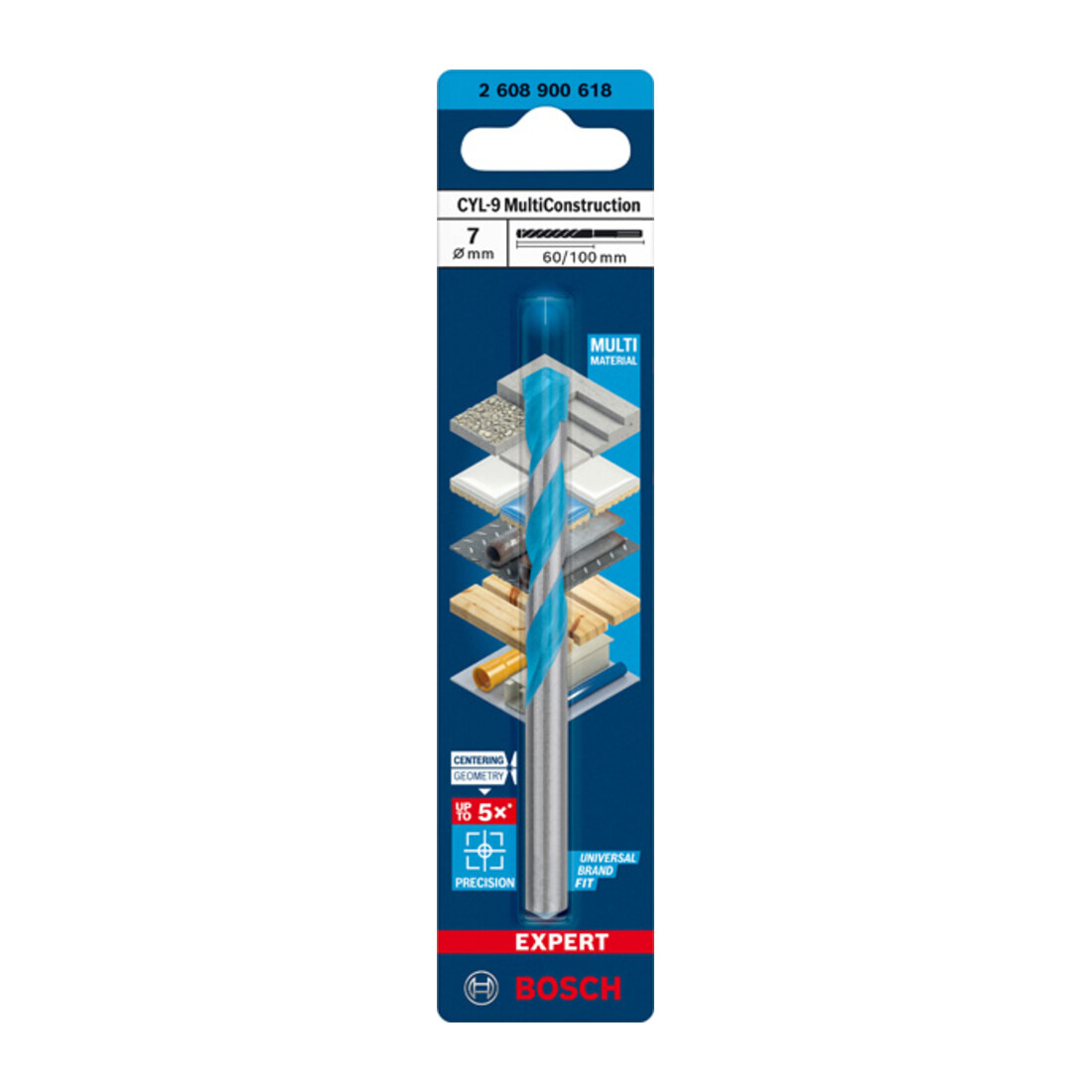 Perceuse Bosch Expert MultiConstruction CYL-9, 7 x 60 x 100 mm