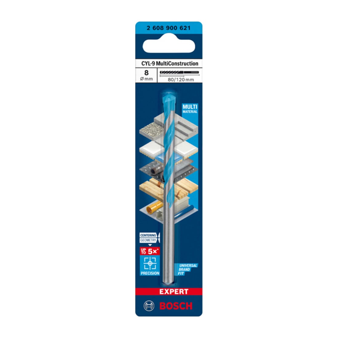 Perceuse Bosch Expert MultiConstruction CYL-9, 8 x 80 x 120 mm
