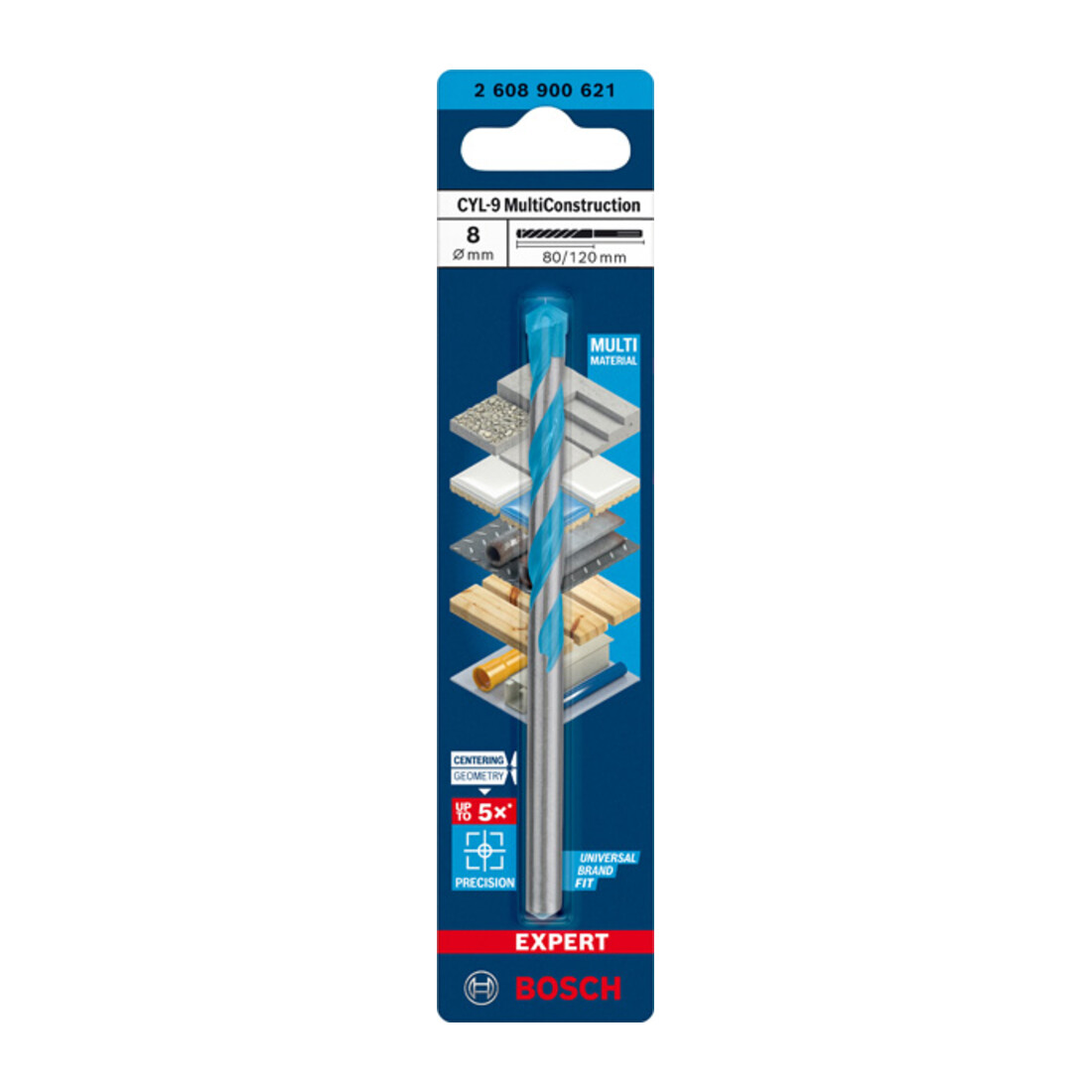 Perceuse Bosch Expert MultiConstruction CYL-9, 8 x 80 x 120 mm