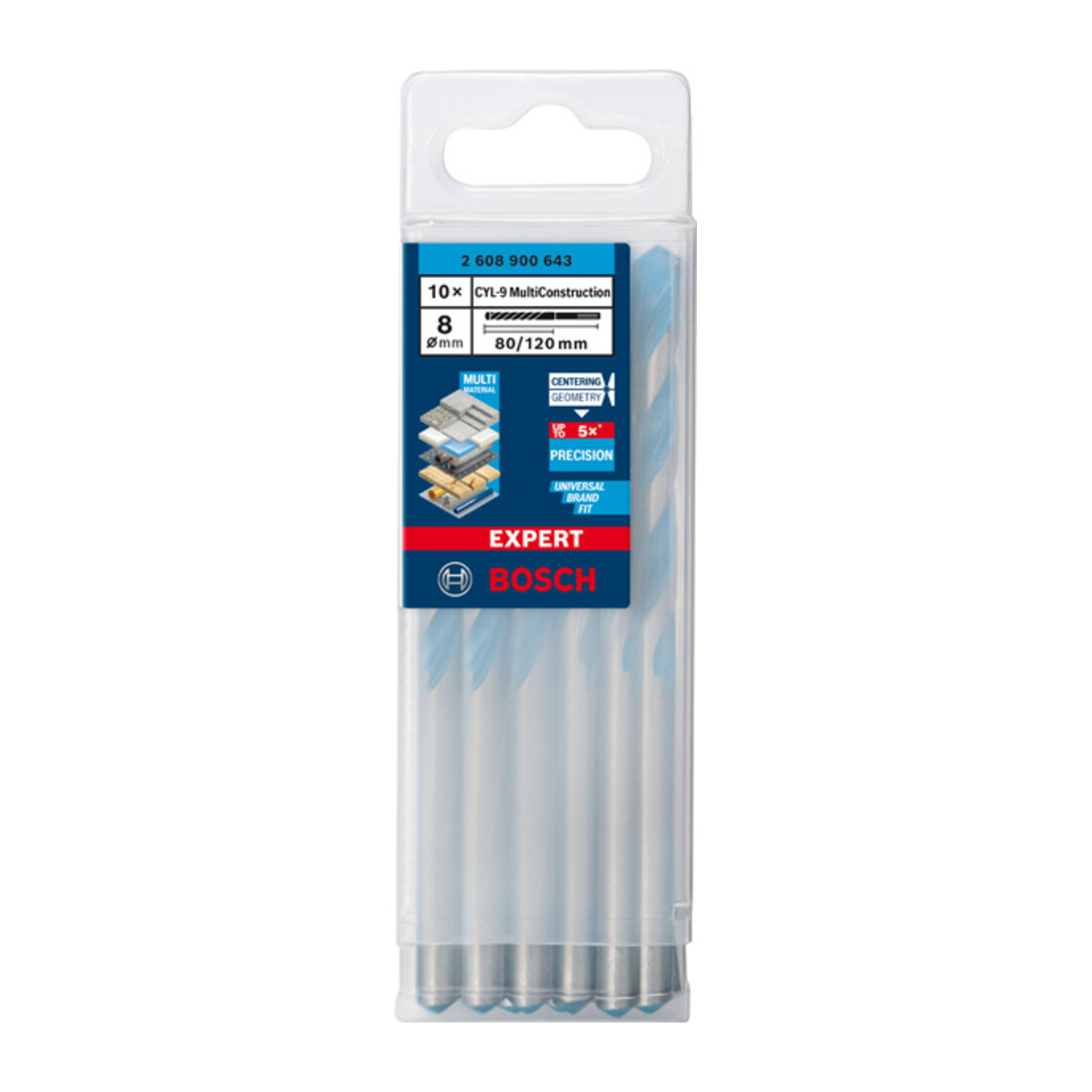 Perceuse Bosch Expert MultiConstruction CYL-9, 8 x 80 x 120 mm
