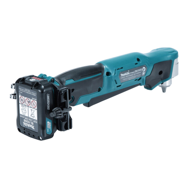 Perceuse d'angle Makita à batterie 10,8 V / 1,5 Ah, 2 batteries + chargeur dans le MAKPAC DA332DSYJ