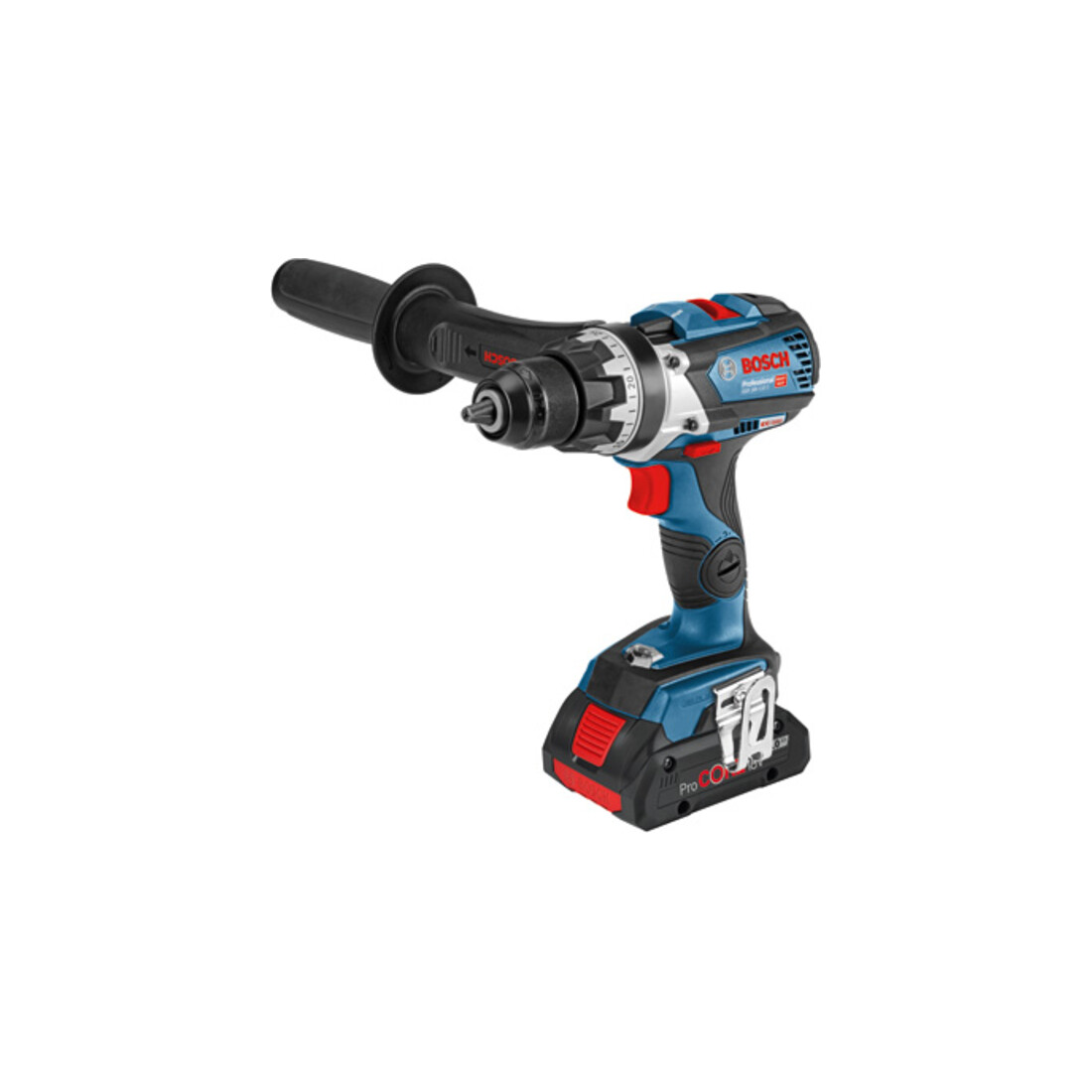 Perceuse sans fil Bosch GSR 18V-110 C, version Solo avec poignée supplémentaire