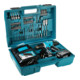 Perceuse sans fil Makita DDF453RFX1 18 Volt + coffret de 74 outils dans la valise-2