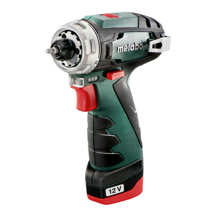 Perceuse sans fil Metabo PowerMaxx BS Mallette plastique Basic ; 10.8V 2x2Ah Li-Ion + LC 40
