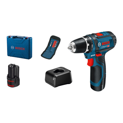 Perceuse sans fil professionnelle Bosch GSR 12V 15, kit d'accessoires, coffret