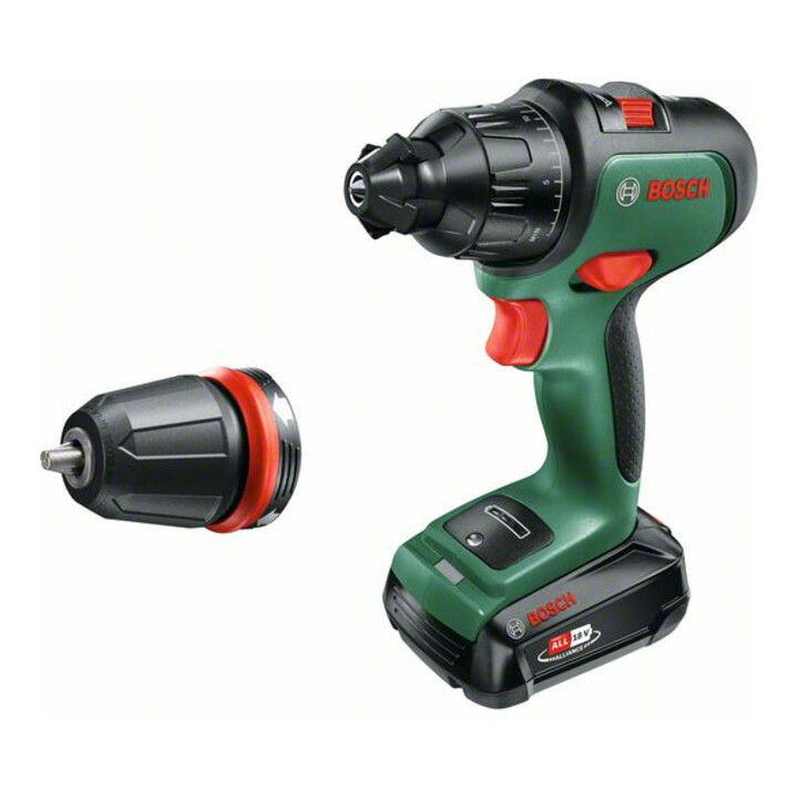 Perceuse-visseuse à percussion 2 vitesses sans-fil AdvancedImpact 18 Bosch, 1x batterie et chargeur inclus