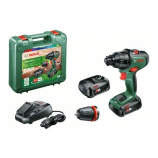 Perceuse-visseuse à percussion 2 vitesses sans-fil AdvancedImpact 18 Bosch, 2x batteries et chargeur inclus
