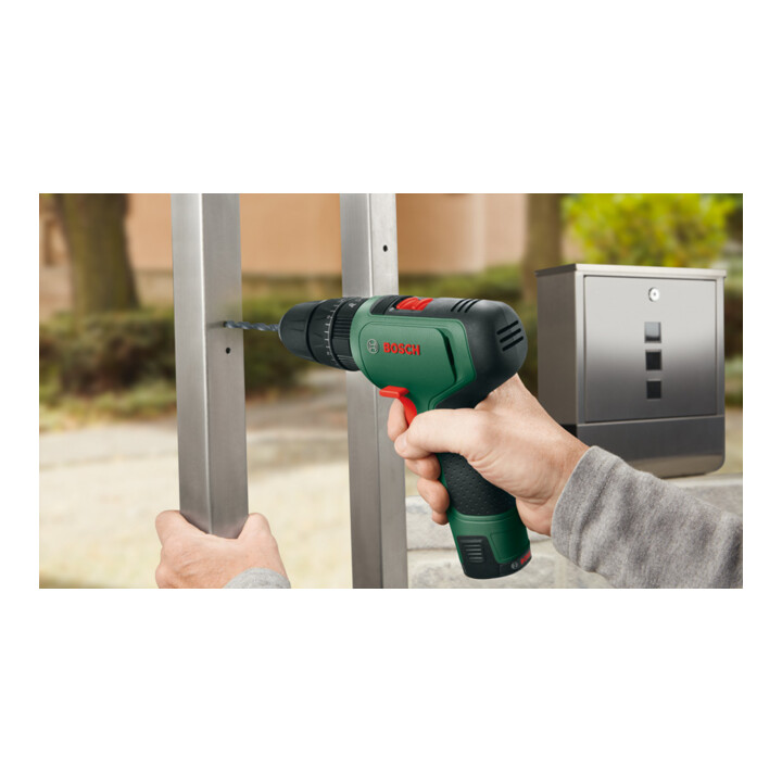 Perceuse-visseuse à percussion 2 vitesses sans-fil EasyImpact 1200 Bosch, 2x batteries et chargeur inclus