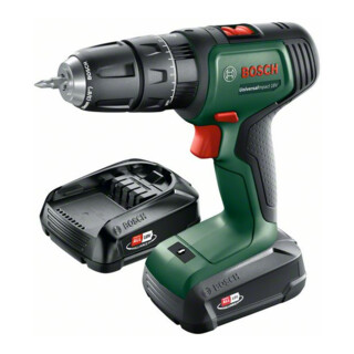Perceuse-visseuse à percussion 2 vitesses sans-fil UniversalImpact 18V Bosch, 2x batteries et chargeur inclus