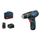 Perceuse-visseuse à percussion sans fil Bosch GSB 12V-15, avec 2 batteries Li-Ion 2,0 Ah-2