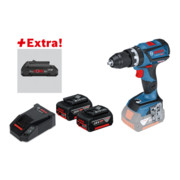 Perceuse-visseuse à percussion sans fil  Bosch GSB 18V-60 C, 2 x batteries 5,0 Ah, ProCORE18V 4,0 Ah, L-BOXX-1
