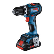 Perceuse-visseuse à percussion sans fil Bosch GSB 18V-90 C avec 2x batterie ProCore 4,0Ah et chargeur dans L-BOXX-2