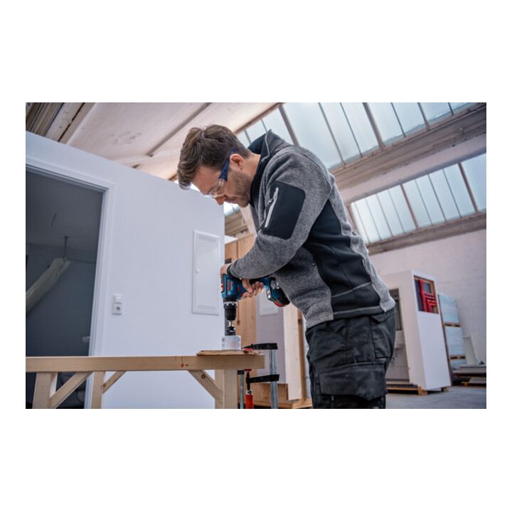 Perceuse-visseuse à percussion sans fil Bosch GSB 18V-90 C avec 2x batterie ProCore 4,0Ah et chargeur dans L-BOXX