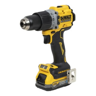 Perceuse-visseuse à percussion sans fil DEWALT 18V XR (sans balais) incl. 2x batterie Powerstack (18 Volt / 1,7 Ah) avec technologie de batterie Pouch DCD805E2T-QW