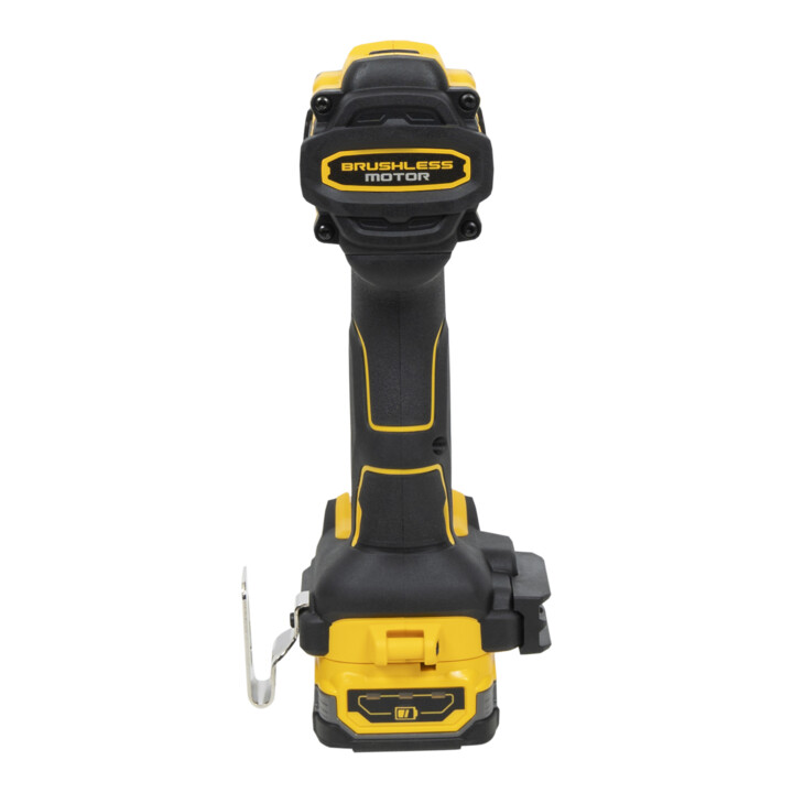 Perceuse-visseuse à percussion sans fil DEWALT 18V XR (sans balais) incl. 2x batterie Powerstack (18 Volt / 1,7 Ah) avec technologie de batterie Pouch DCD805E2T-QW