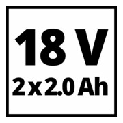 Perceuse-visseuse à percussion sans fil Einhell TE-CD 18/2 Li-i +64 (2x2,0 Ah)-5