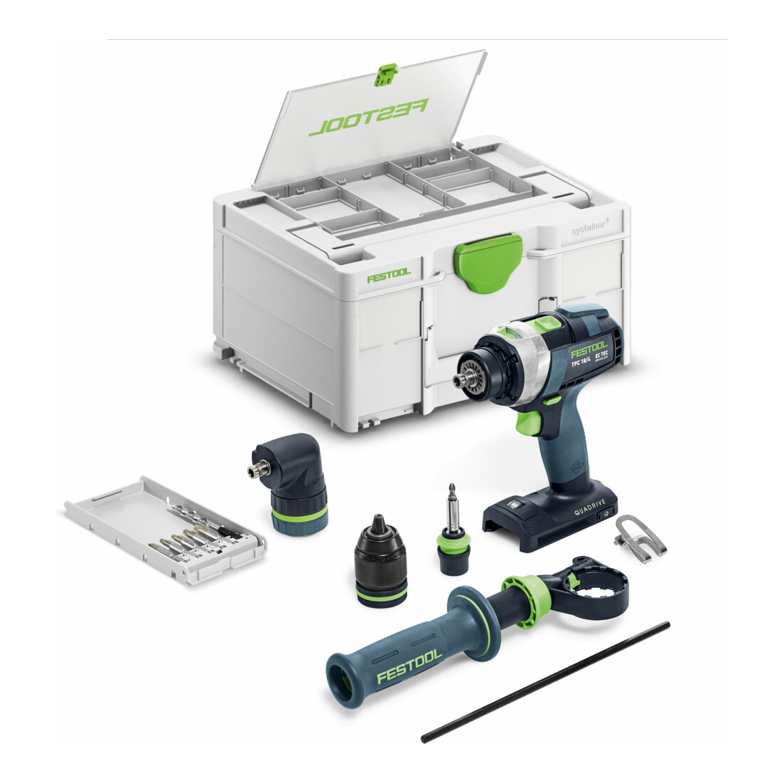 Perceuse-visseuse à percussion sans fil Festool TPC 18/4 I-Basic-Set QUADRIVE