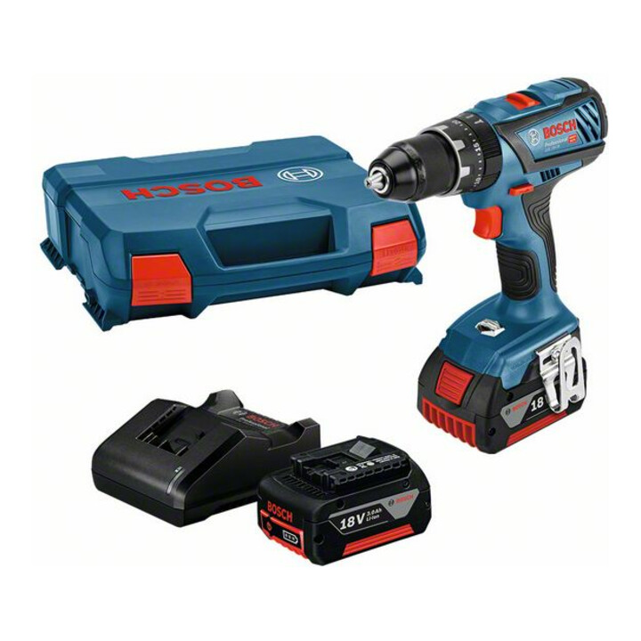 Perceuse-visseuse à percussion sans fil GSB 18V-28 Bosch, 2 batteries 3.0Ah XL et chargeur GAL 18V-20