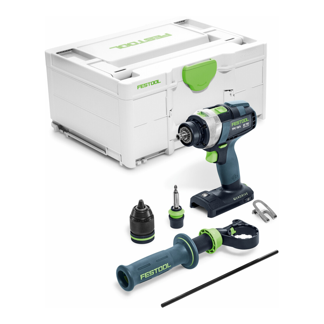 Perceuse-visseuse à percussion sans fil TPC 18/4 I-Basic QUADRIVE Festool