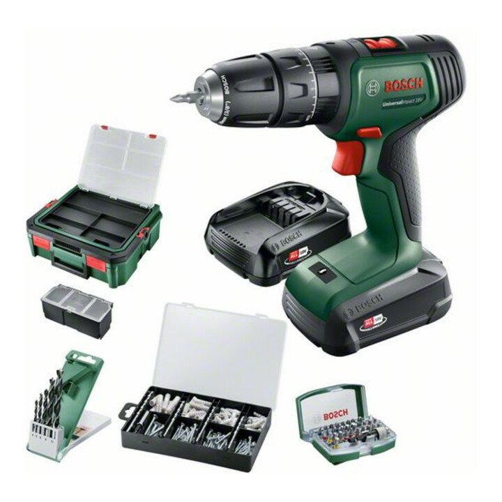 Perceuse-visseuse à choc sans fil UniversalImpact 18V Bosch + SystemBox