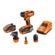 Perceuse-visseuse sans fil à 4 vitesses Fein, kit professionnel ASCM 18 QSW-1